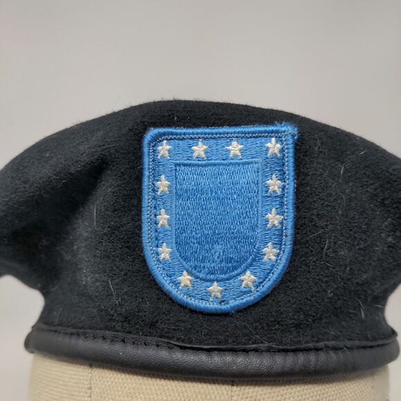 DSCP Men's Garrison Collection Military Army Beret Hat Black Patch - Picture 4 of 10